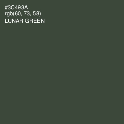 #3C493A - Lunar Green Color Image